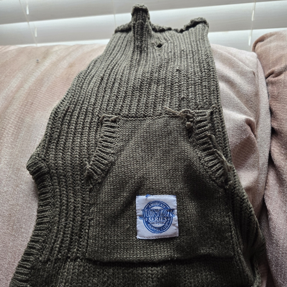 Olive Green Knit Sweater Vest